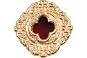 Gold Plated Pocket Reliquary D 6 cm