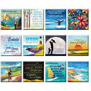 Variety pack of 12 Inspirational Fridge Magnets
