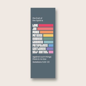 Pack of 30 Christian bookmarks. All same design. Fruits of the spirit