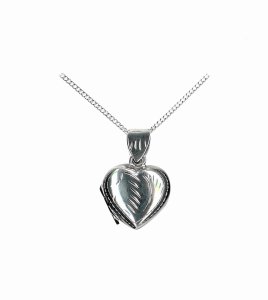 Silver Heart Pendant - 16" Chain