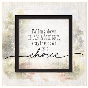 Plaque-Layered Grace-Falling Down Is An Accident... (6 x 6)