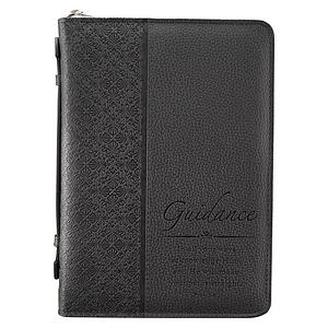 Large Guidance Black LuxLeather Bible Cover