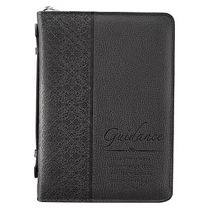 Medium Guidance Black LuxLeather Bible Cover