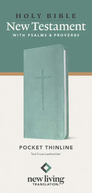 NLT Pocket Thinline New Testament with Psalms and Proverbs (LeatherLike, Teal Cross)