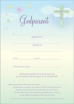Godparent Certificate (Pack of 10)