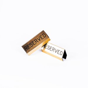 Sign Engraved Pew Reserved Gold 3 X 6