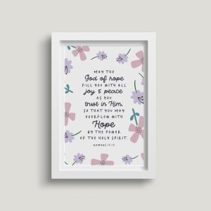 May the God of Hope (Petals) A4 Print