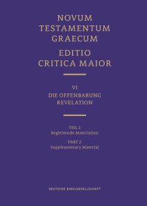 Novum Testamentum Graecum, Editio Critica Maior VI/2: Revelation, Supplementary Material