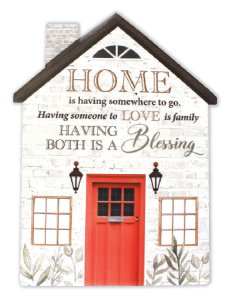 Home, Love is Family Porcelain Plaque