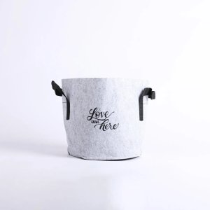Grow Bag Love Grey - Handles - 3.7litres