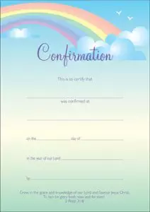 Confirmation Certificate - pack of 10