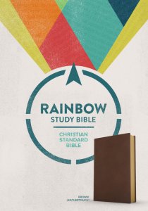 CSB Rainbow Study Bible, Brown LeatherTouch