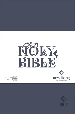NLT Holy Bible, Navy Blue Flexiback, Leather-Feel, Debossed Detailing, British Text, NLT New Living Translation, Flexiback, Standard size