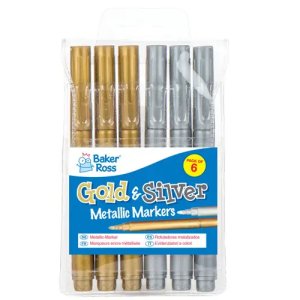 Gold & Silver Metallic Multi-Purpose Deco Pens (Pack of 6)