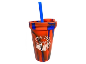 'Faith Forward' Red Silicone Cup 16oz (473ml)
