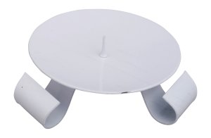 White Iron Candle Holder D 9 cm