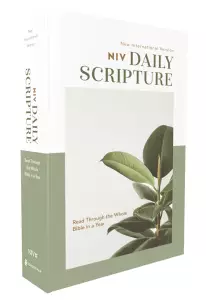 NIV, Daily Scripture, Paperback, White/Sage, Comfort Print
