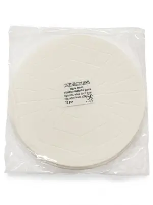 Pack of 10 Gluten Free Concelebration Hosts 10" - 72 Sections - White