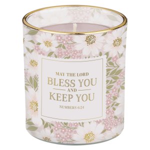 Glass Candle Bless You and Keep You Num. 6:24