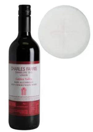 250 Peoples (1 1/8") Communion Wafers & Non-Alcoholic Communion Wine - Charles Farris - Single Bottle