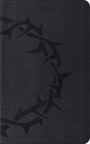 ESV Thinline Bible, Red Letter (TruTone, Charcoal, Crown Design)