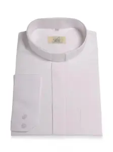 White Clerical Shirt Long Sleeve - 17.5" Collar