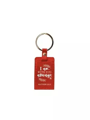 I Am With You Always Iridescent Keyring