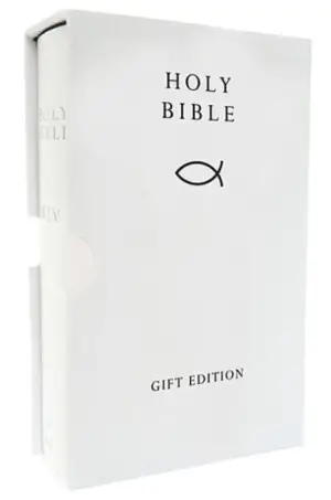 KJV Gift Bible, White, Imitation Leather, Hardback