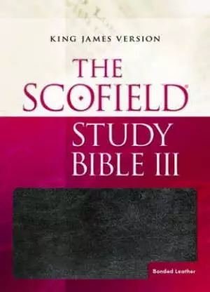 KJV Scofield Study Bible III: Black/burgundy, Bonded Leather Basketweave 