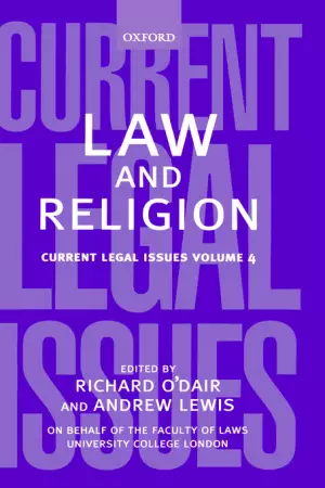Current Legal Issues Law and Religion