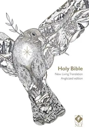 NLT Holy Bible, White Flexiback, Dove Illustration, Award-Shortlisted Design, British Text, NLT New Living Translation, Flexiback, Standard size