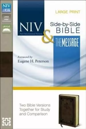 NIV & The Message Side By Side Large Print Brown Imitation Leather