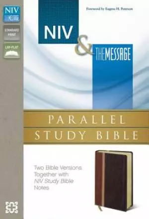 NIV, The Message, Parallel Study Bible, Imitation Leather, Brown/Red, Lay Flat