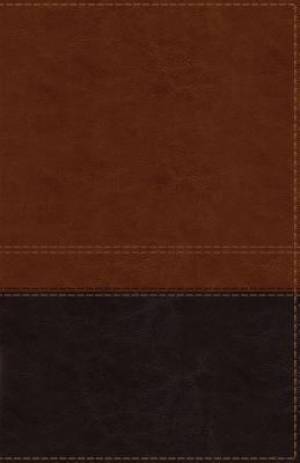 NIV, Reference Bible, Giant Print, Leathersoft, Brown, Red Letter, Thumb Indexed, Comfort Print