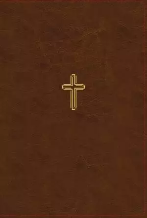 NASB, Thinline Bible, Large Print, Leathersoft, Brown, Red Letter, 1995 Text, Comfort Print