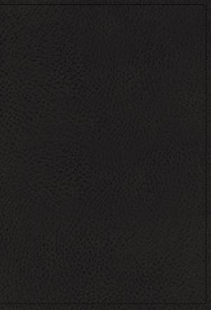 NASB, Single-Column Reference Bible, Wide Margin, Premium Goatskin Leather, Black, Premier Collection, Black Letter, 1995 Text, Art Gilded Edges, Comfort Print