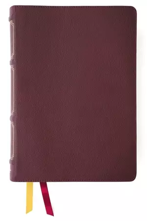NKJV, Thompson Chain-Reference Bible, Genuine Leather, Calfskin, Burgundy, Red Letter, Thumb Indexed, Comfort Print