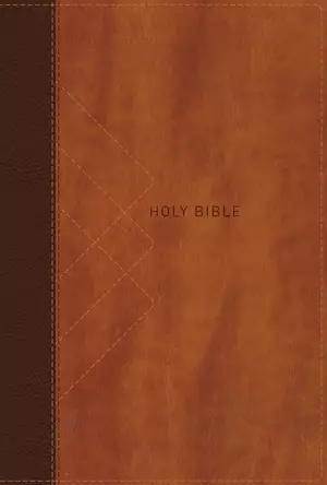 NIV Thinline Bible, Giant Print, Leathersoft, Brown, Red Letter, Comfort Print