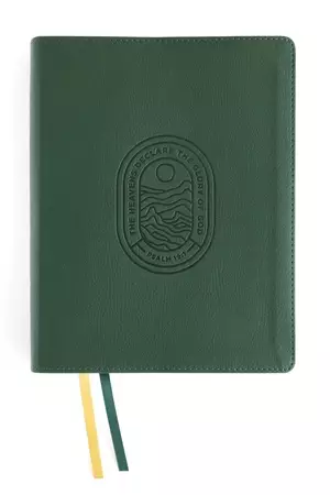 NIV, Journal the Word Bible (Perfect for Note-Taking), Leathersoft, Green, Red Letter, Comfort Print
