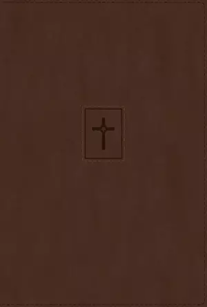 NIV, Thinline Bible, Large Print, Leathersoft, Brown, Red Letter, Comfort Print