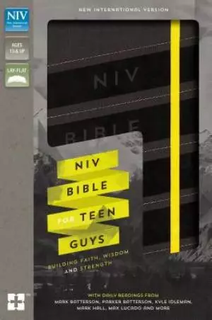 NIV Bible for Teen Guys, Imitation Leather, Charcoal, Elastic Closure