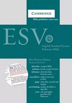 ESV Pitt Minion Reference Bible: Black, Goatskin Leather