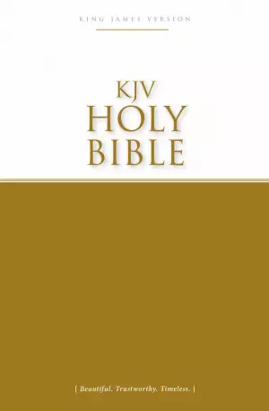 KJV Economy Bible, Gold, Paperback, Plan Of Salvation, 30-Day Reading Plan, Sectional Headings