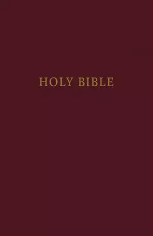 KJV Large Print Pew Bible, Burgundy, Hardback, Red Letter, Tables of Weights and Measures, Useful Charts