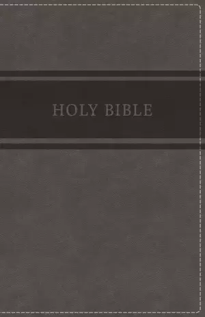 KJV, Deluxe Gift Bible, Imitation Leather, Gray, Red Letter Edition