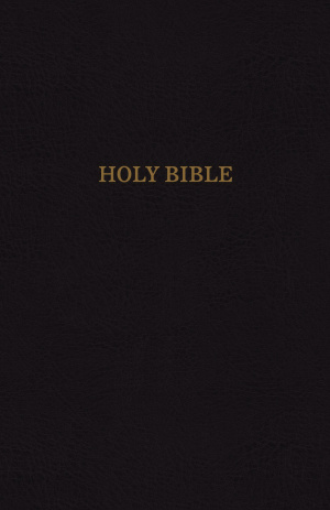 KJV, Reference Bible, Giant Print, Bonded Leather, Black, Indexed, Red Letter Edition