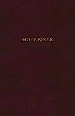 KJV Reference Bible, Burgundy, Bonded Leather, Giant Print, Red Letter, Book Introductions, Concordance, Maps, Reading Plan, Presentation Page, Ribbon Marker, Gilt Edges