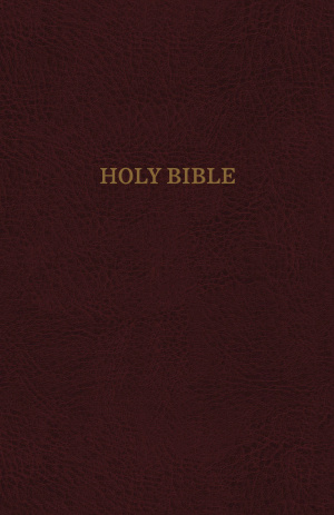 KJV, Reference Bible, Super Giant Print, Leather-Look, Burgundy, Indexed, Red Letter Edition