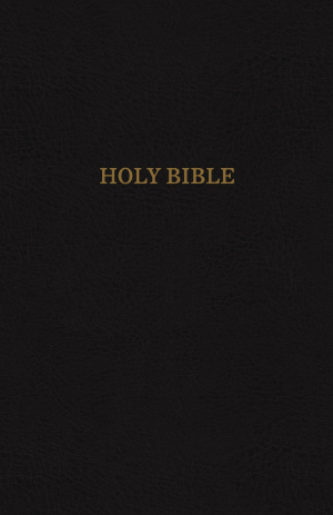 KJV, Thinline Reference Bible, Bonded Leather, Black, Indexed, Red Letter Edition