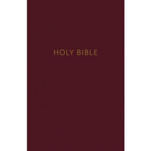 NKJV Pew Bible, Burgundy, Hardcover, Red Letter, Comfort Print, Charts, Maps